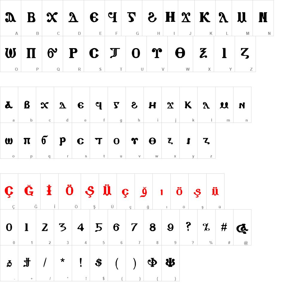 CopticEyes(CopticLetters) font