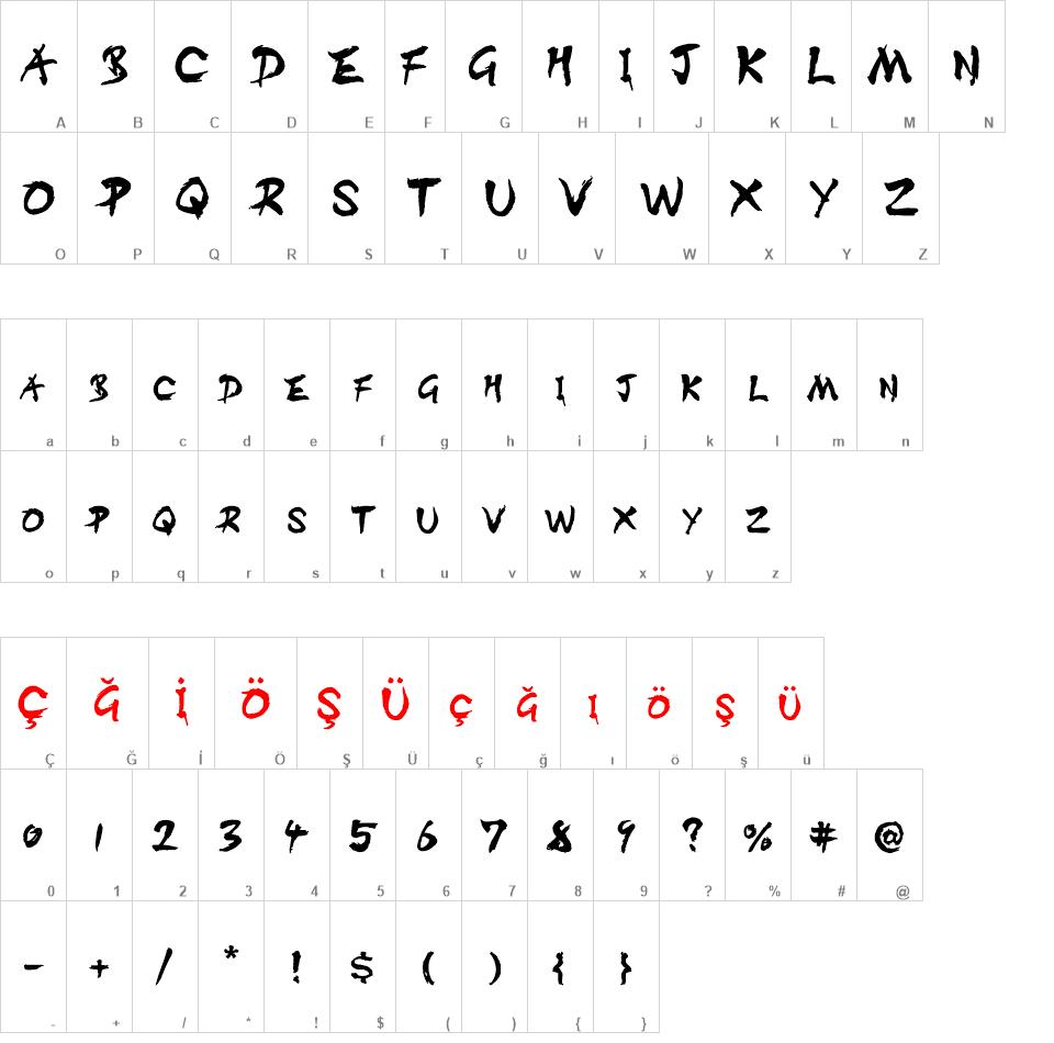 Dist Inking font