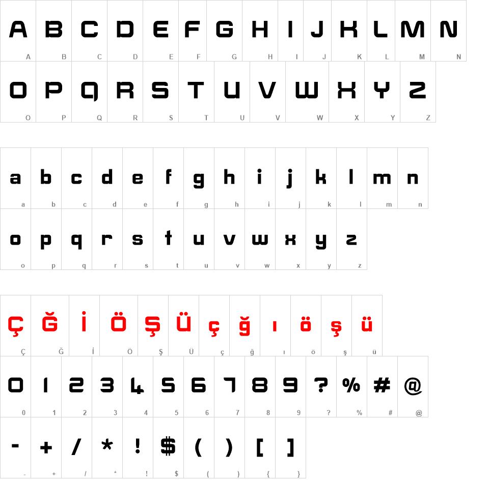 E-SQUARE font