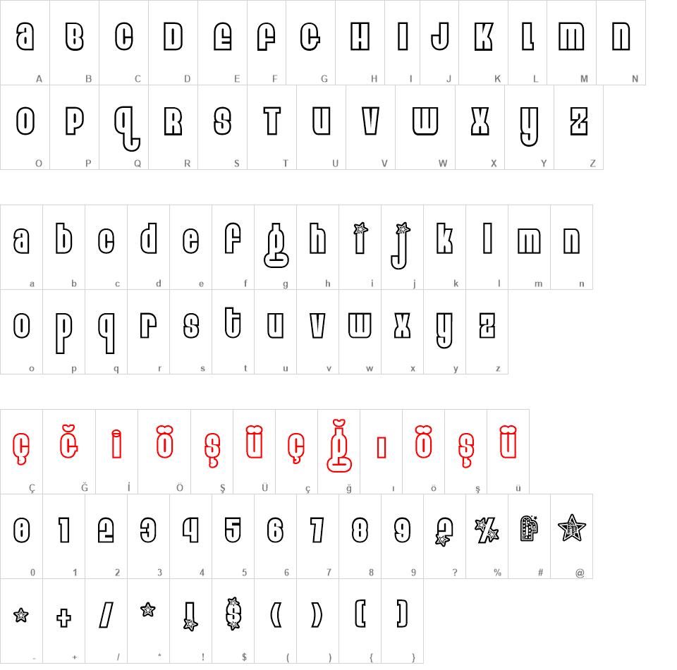 Eight Track program 3 font