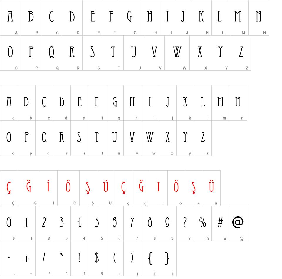 Eccentrical font