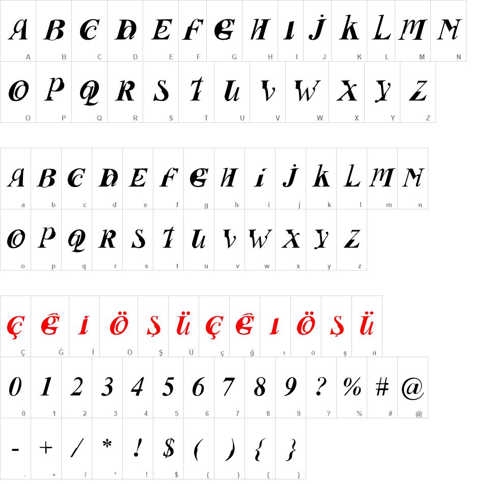 FUSII font