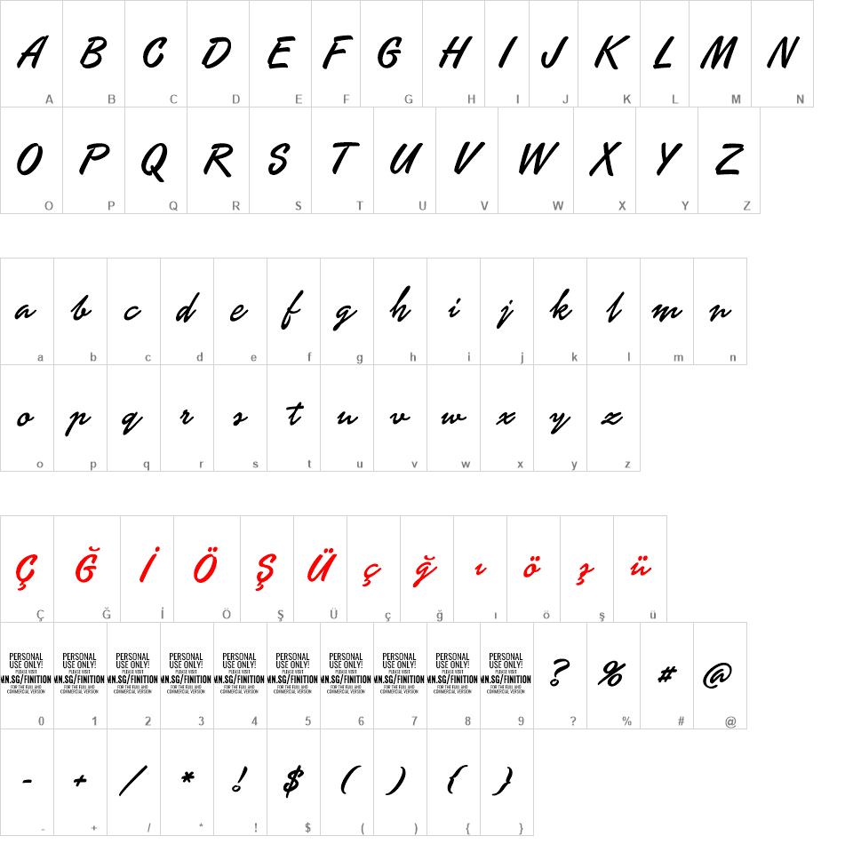 Finition font