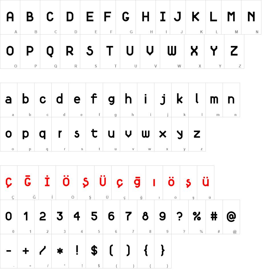 Fortyfive font