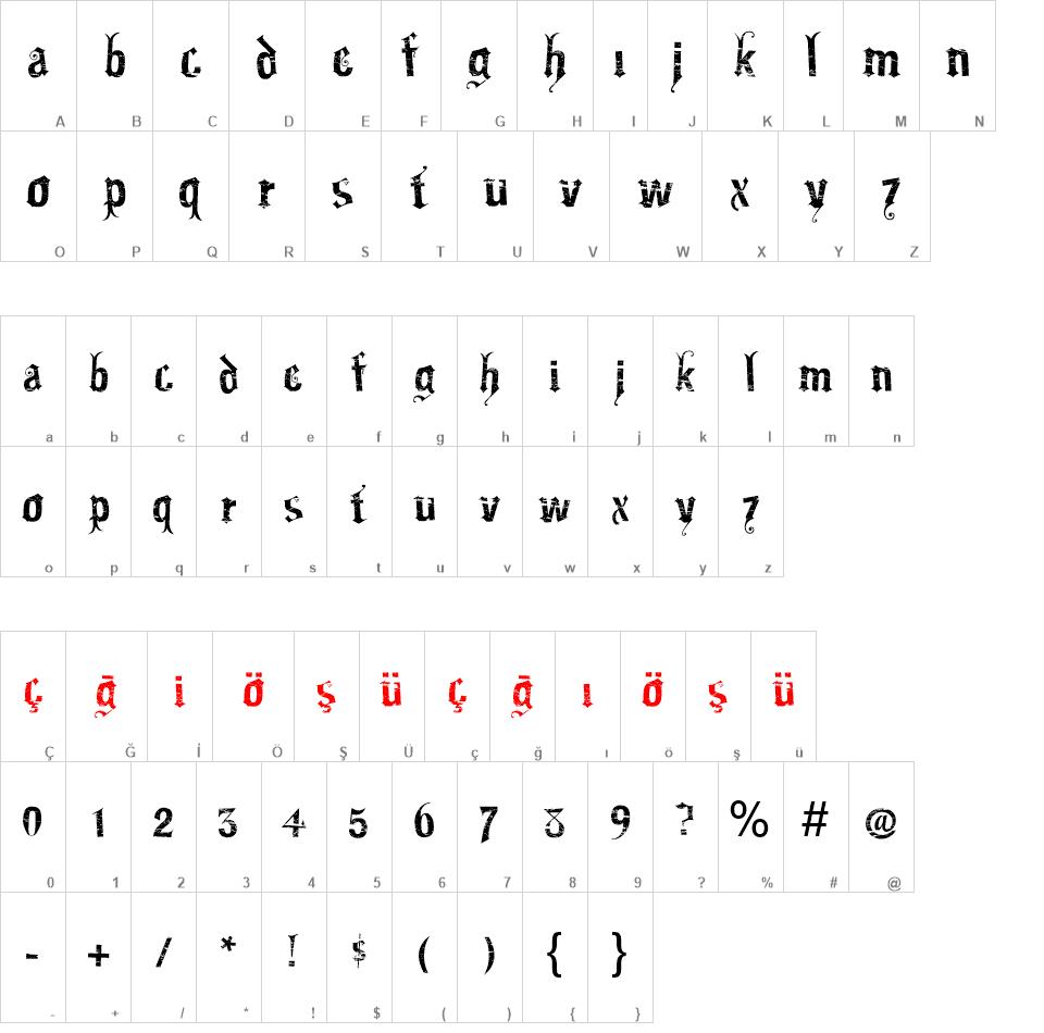 Gartentika font