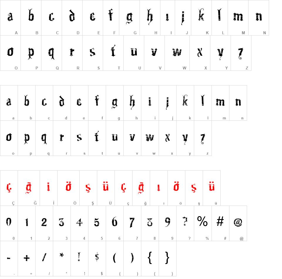 Gartentika font