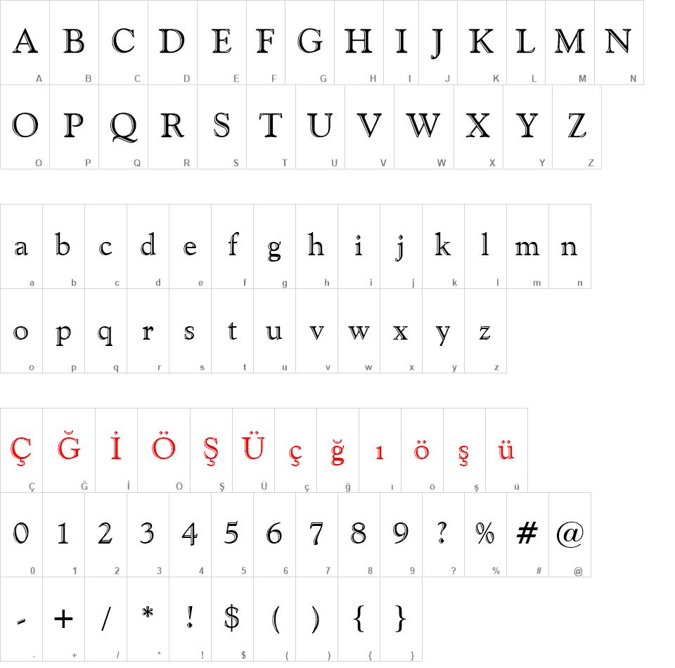 GoudyHandtooled BT font