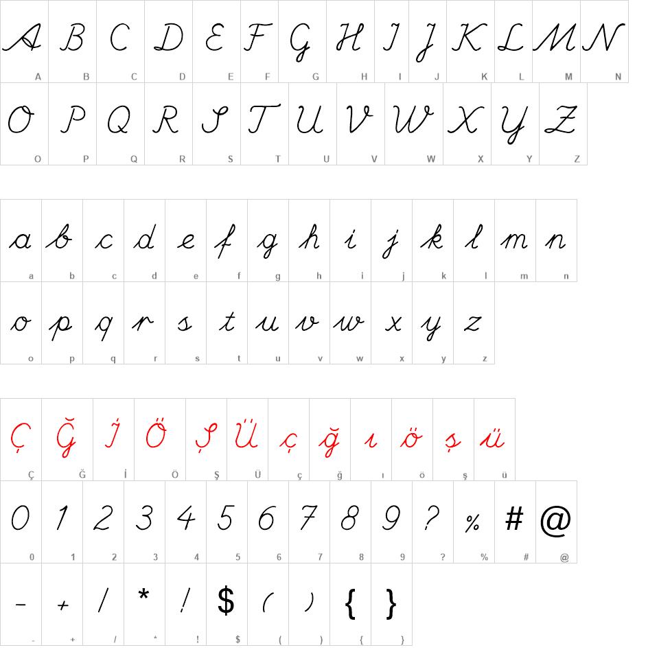 Hand Center font