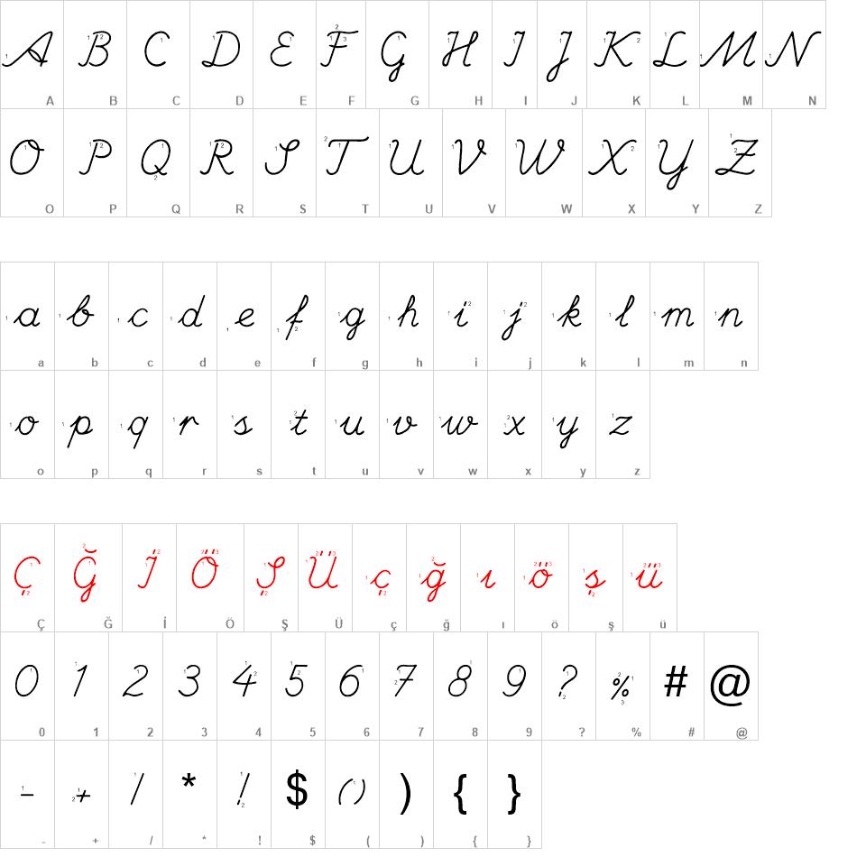 Hand Escort font