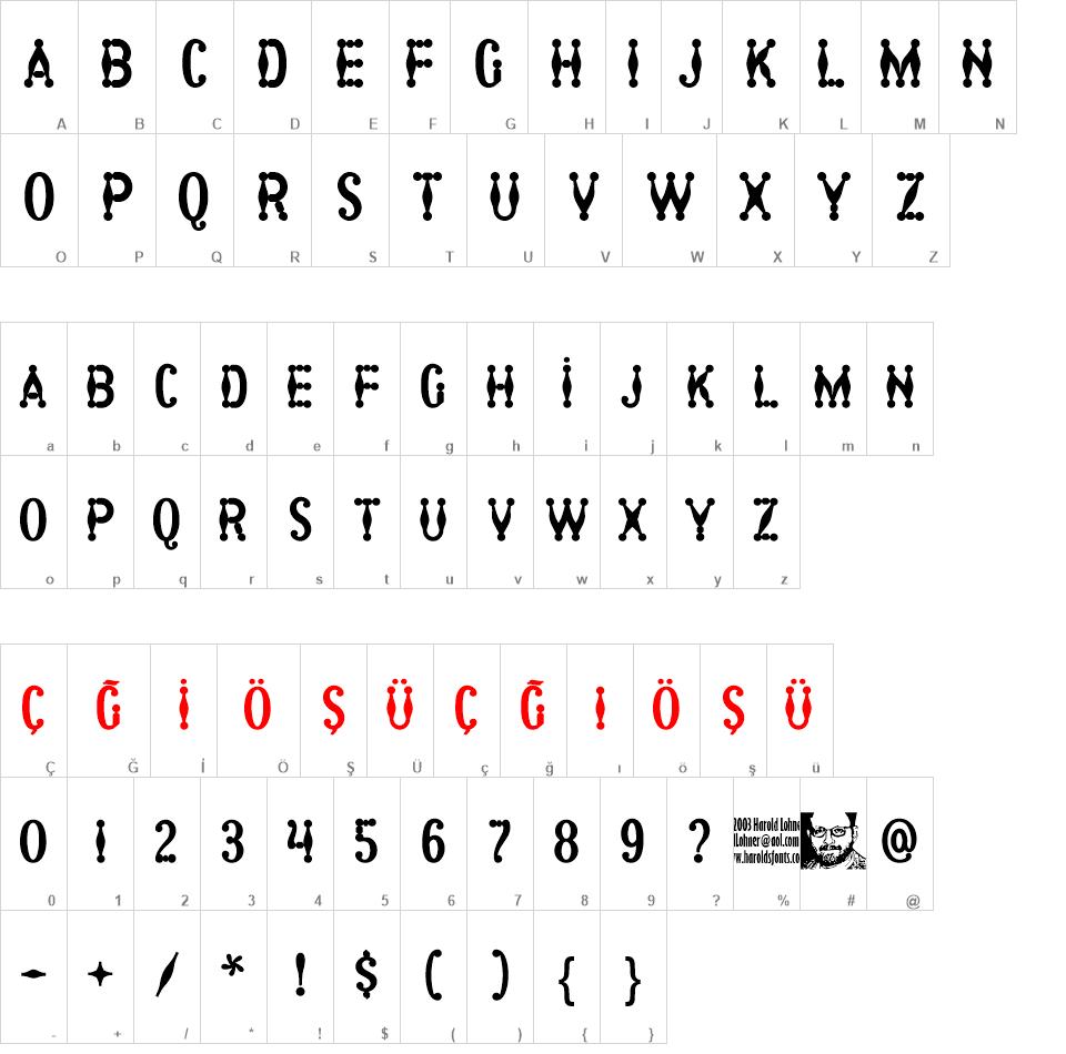 Harlequin font