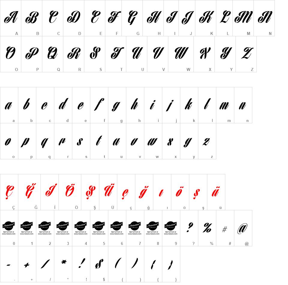 Harbell font