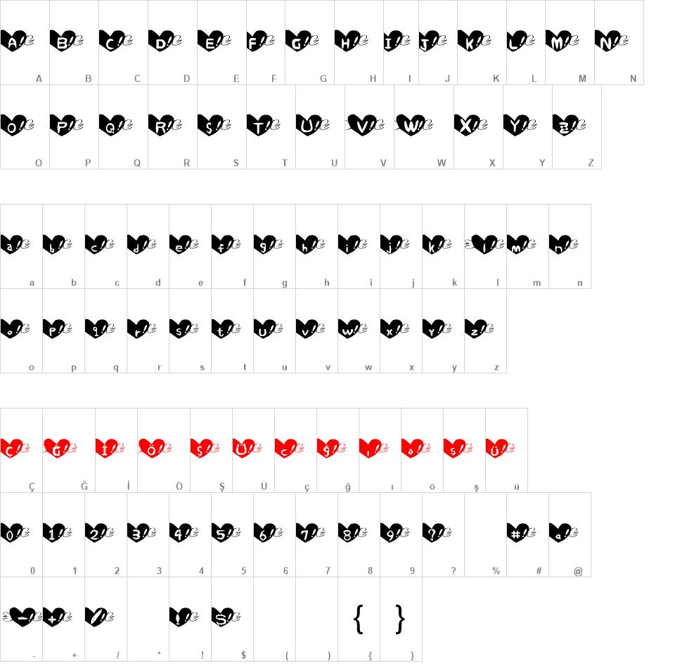 Heart Font font