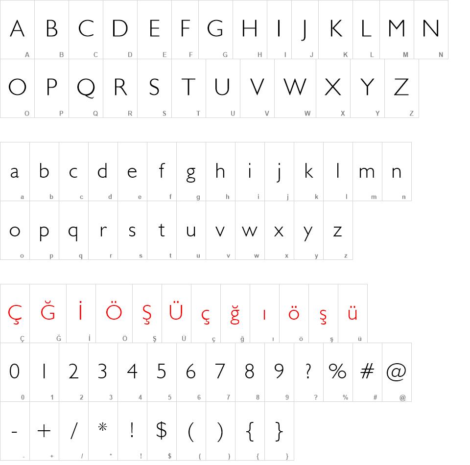 Humanist 521 Light BT font