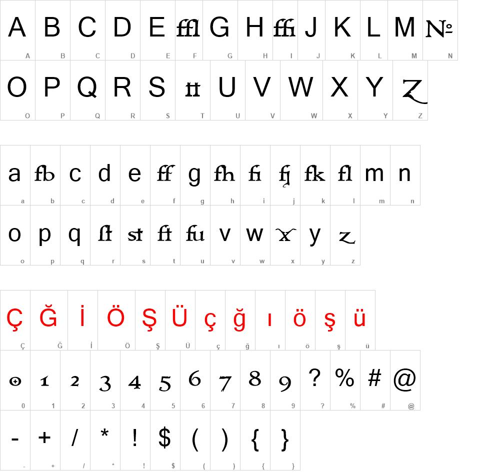 Immortal - Alternates font