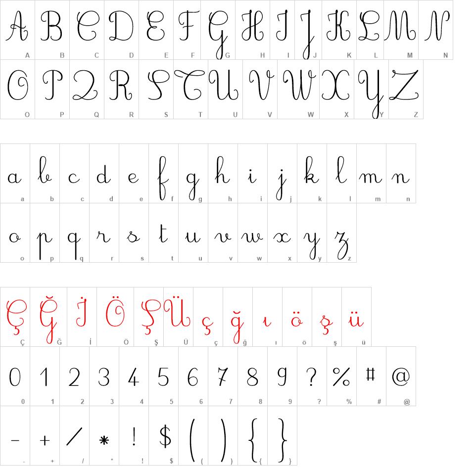 JB Cursive font