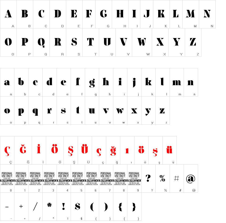 Jaymont font