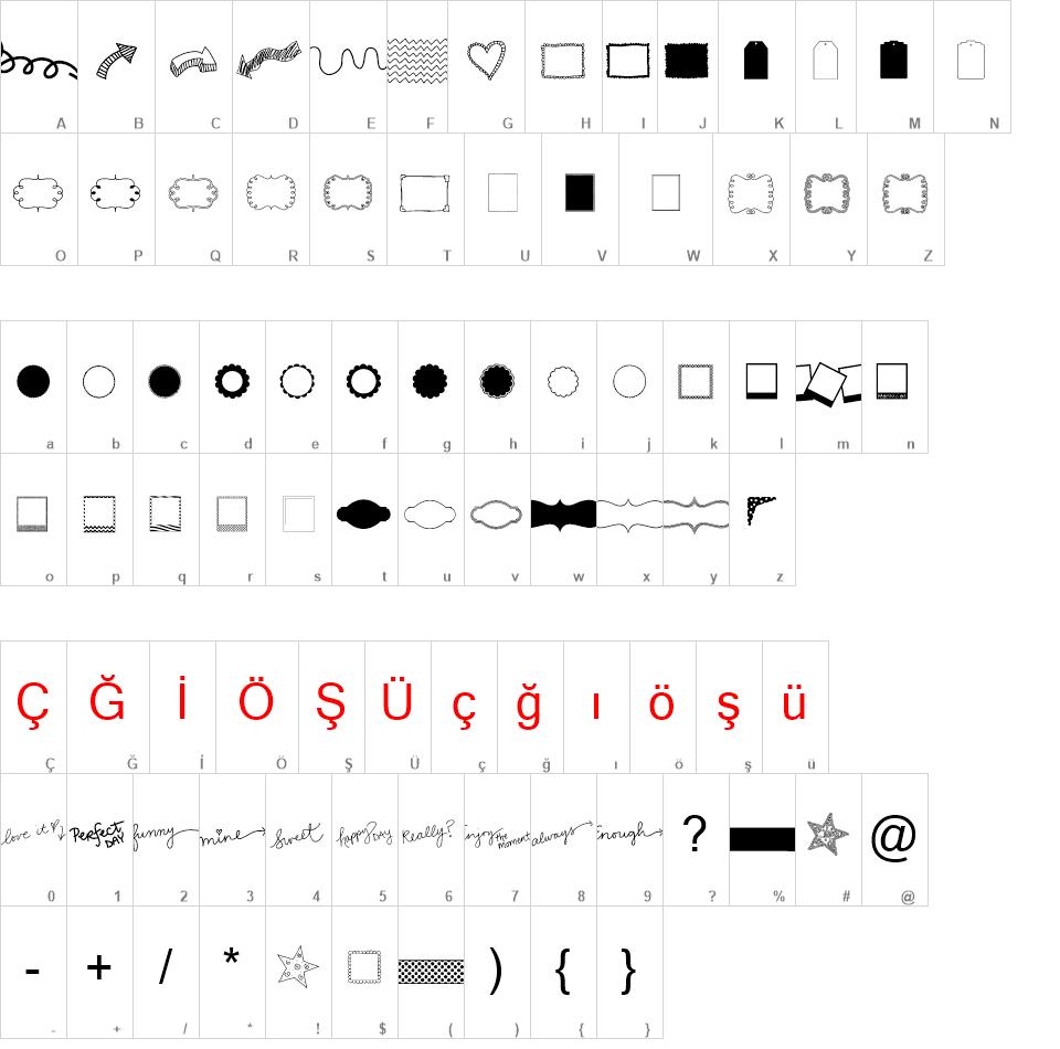 KG Flavor and Frames Three font