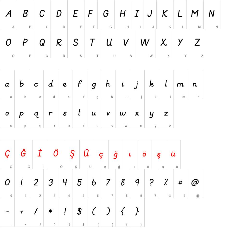 KG Primary Italics font