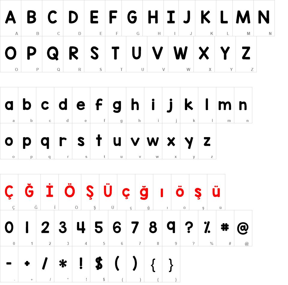 KG Red Hands font