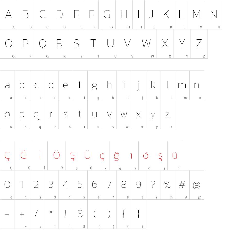 Kanit Thin font