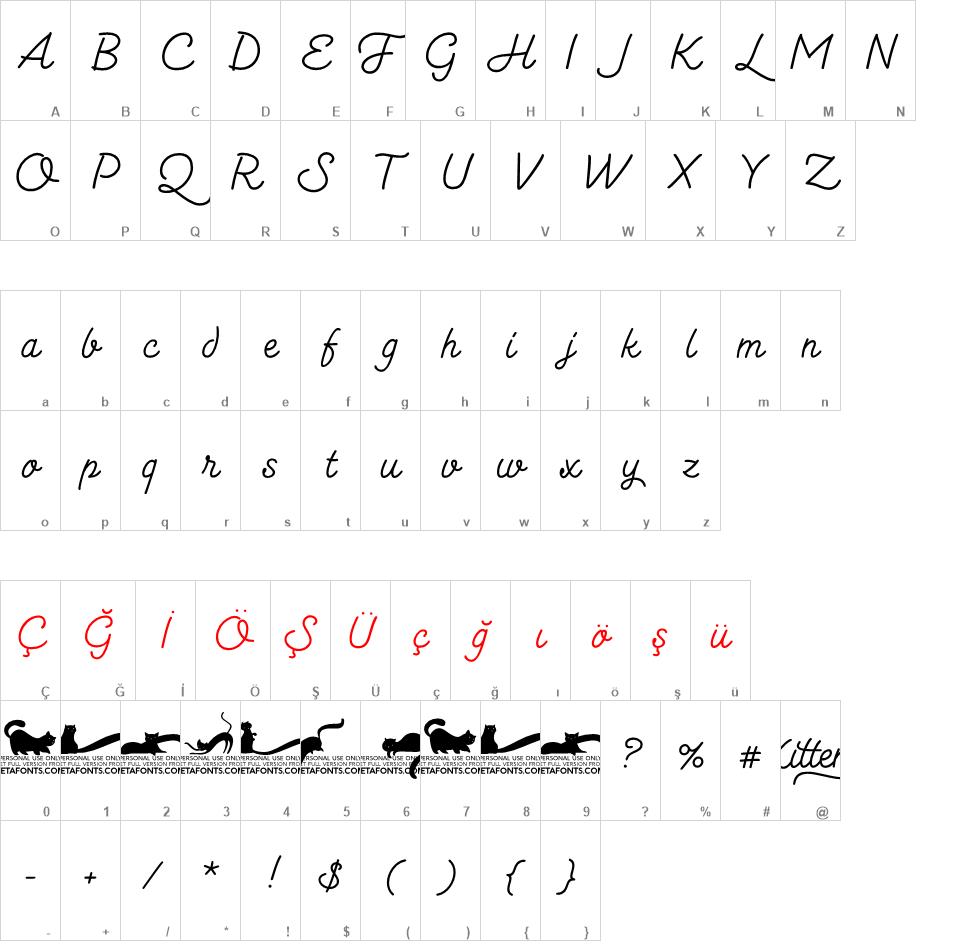Kitten Monoline Font Ailesi font