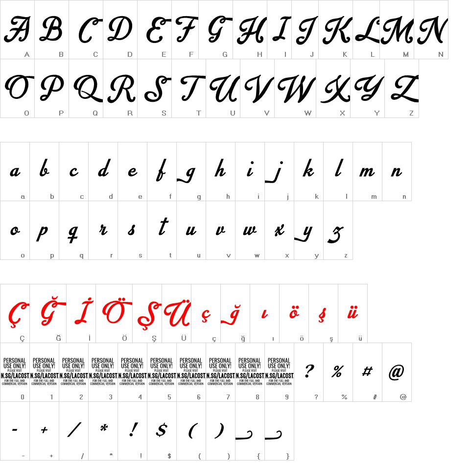 Lacosta font