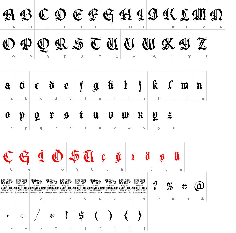 Leaders font