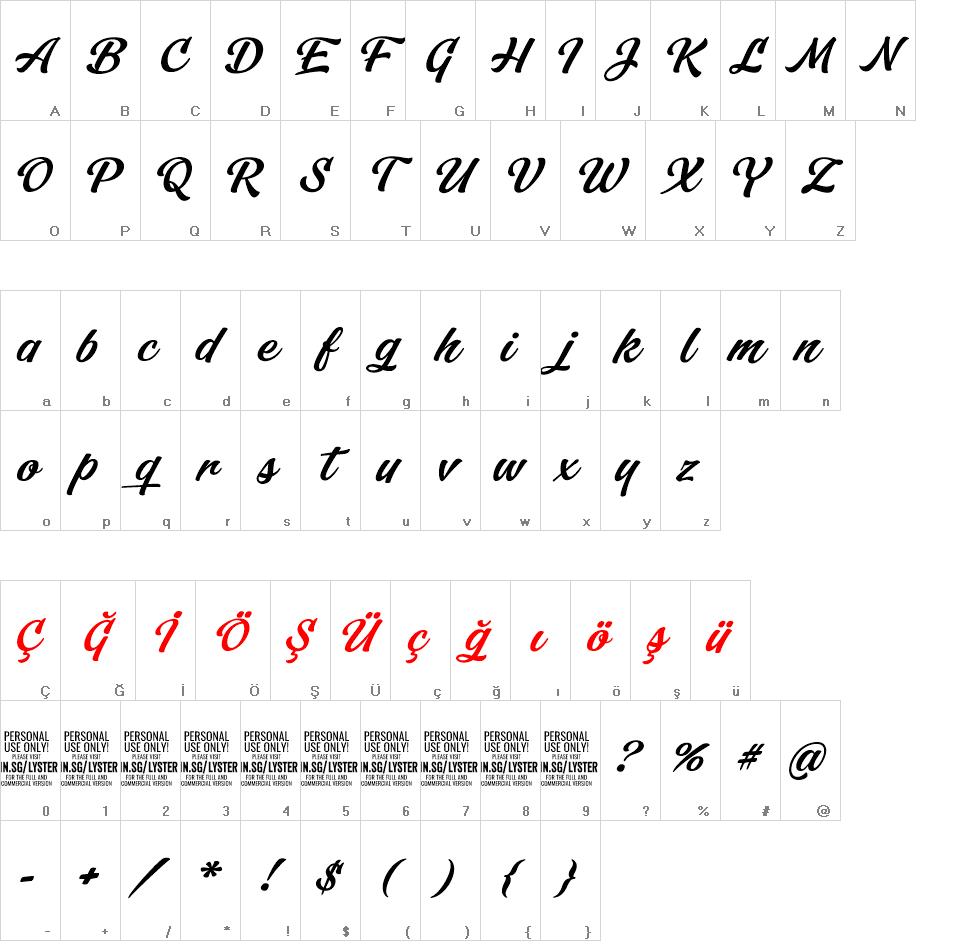 Lyster font