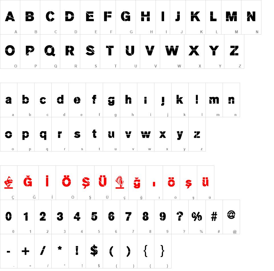 MKStencilsansBlack font