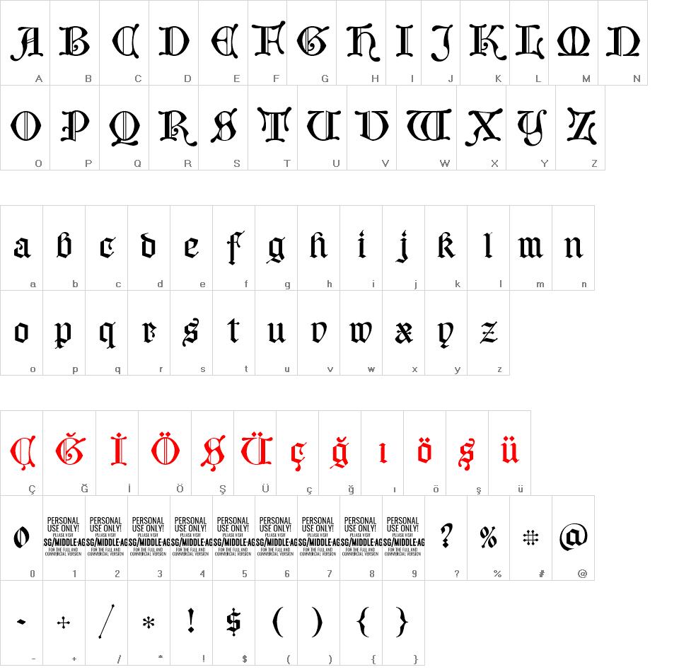 Middle Ages font