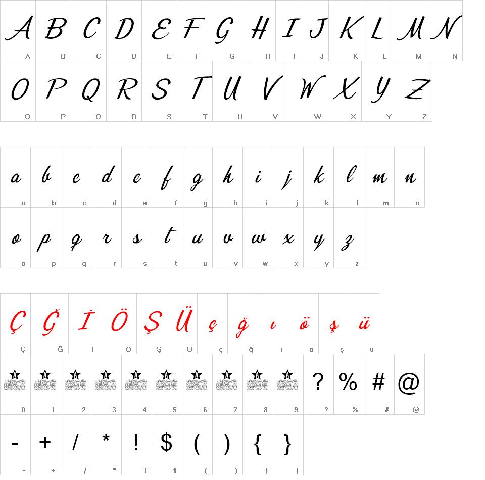 Misterios del Amor  font