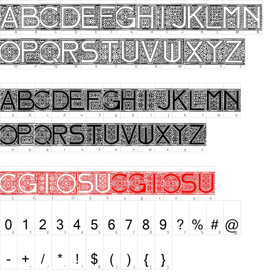 Mosaic_Initials font