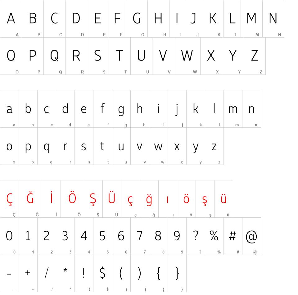 Muller Narrow  font