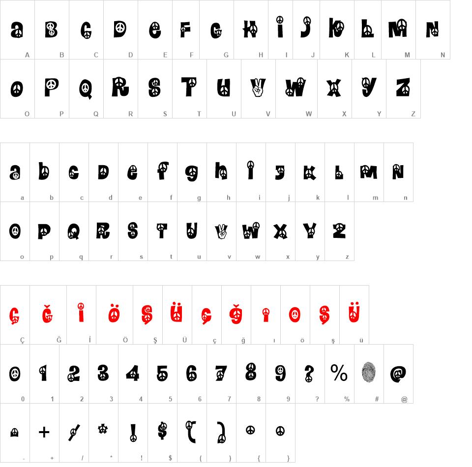 Peace font