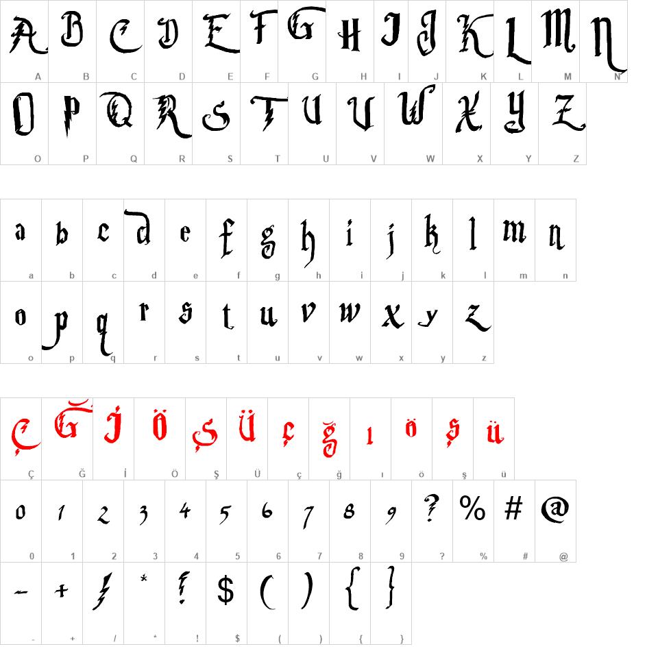 Parry Hotter font