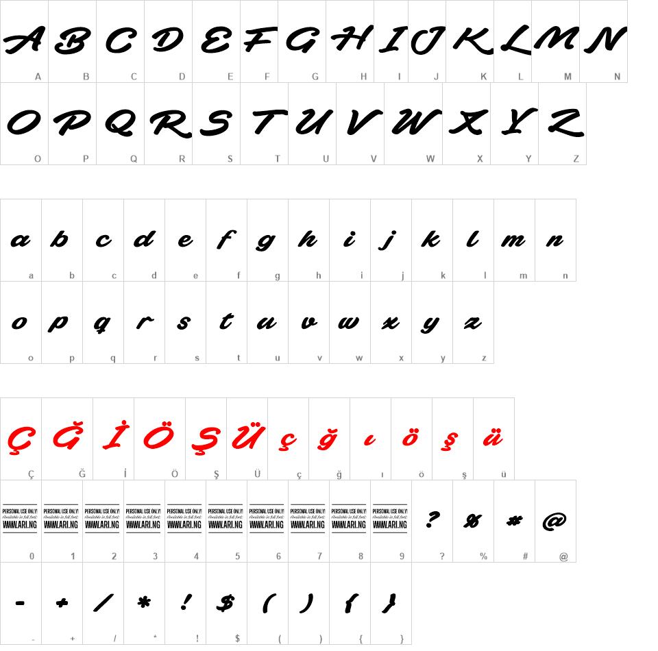 Plicata font