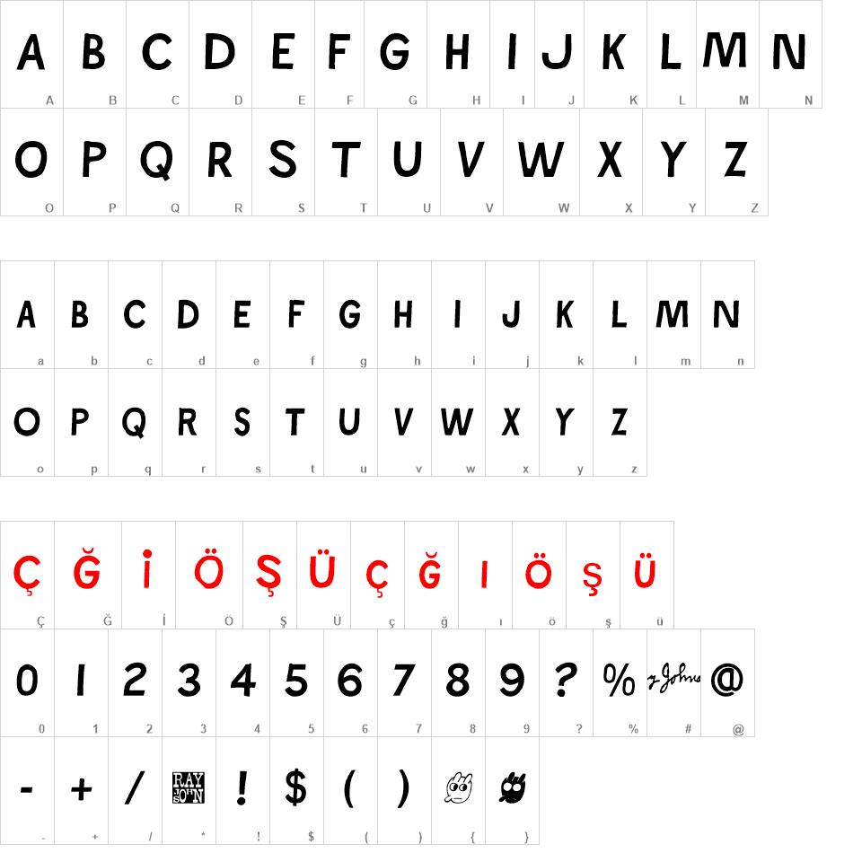 Ray Johnson font