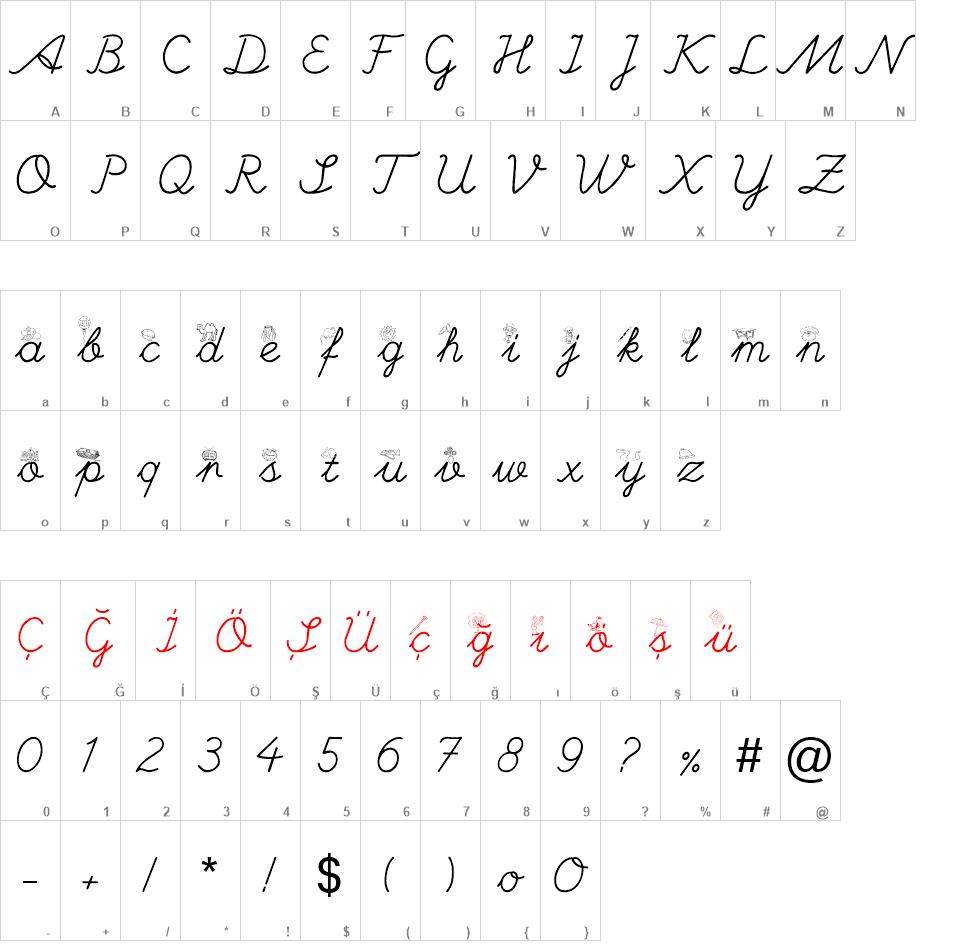 Hand Writing Mutlu Resimli  font