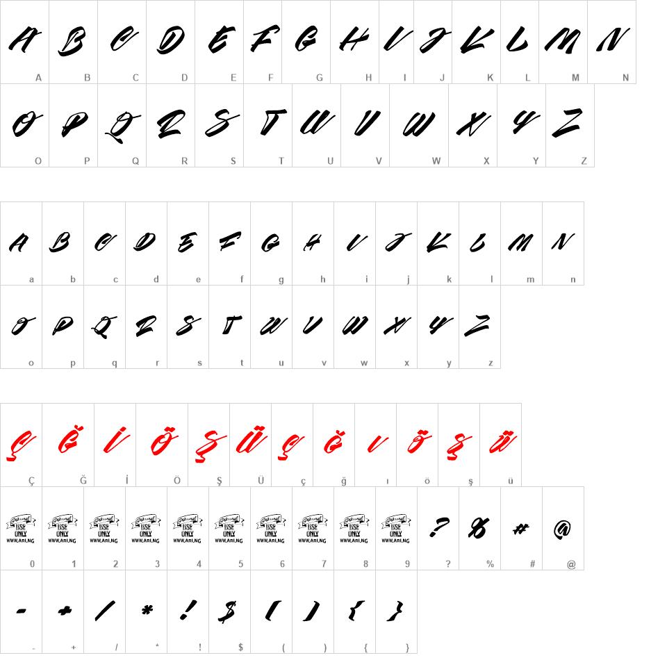 Race Fever Brush font