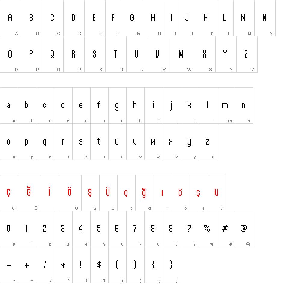 Readable 9x4 font