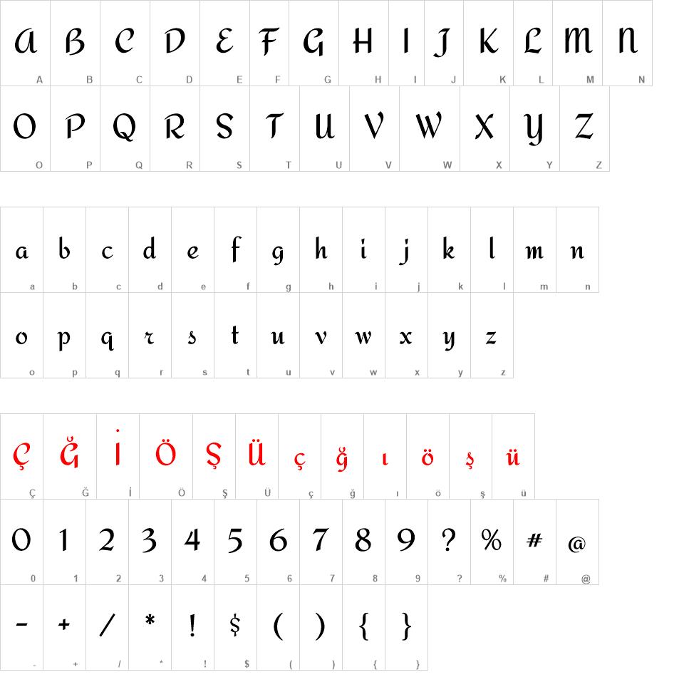 Redressed font
