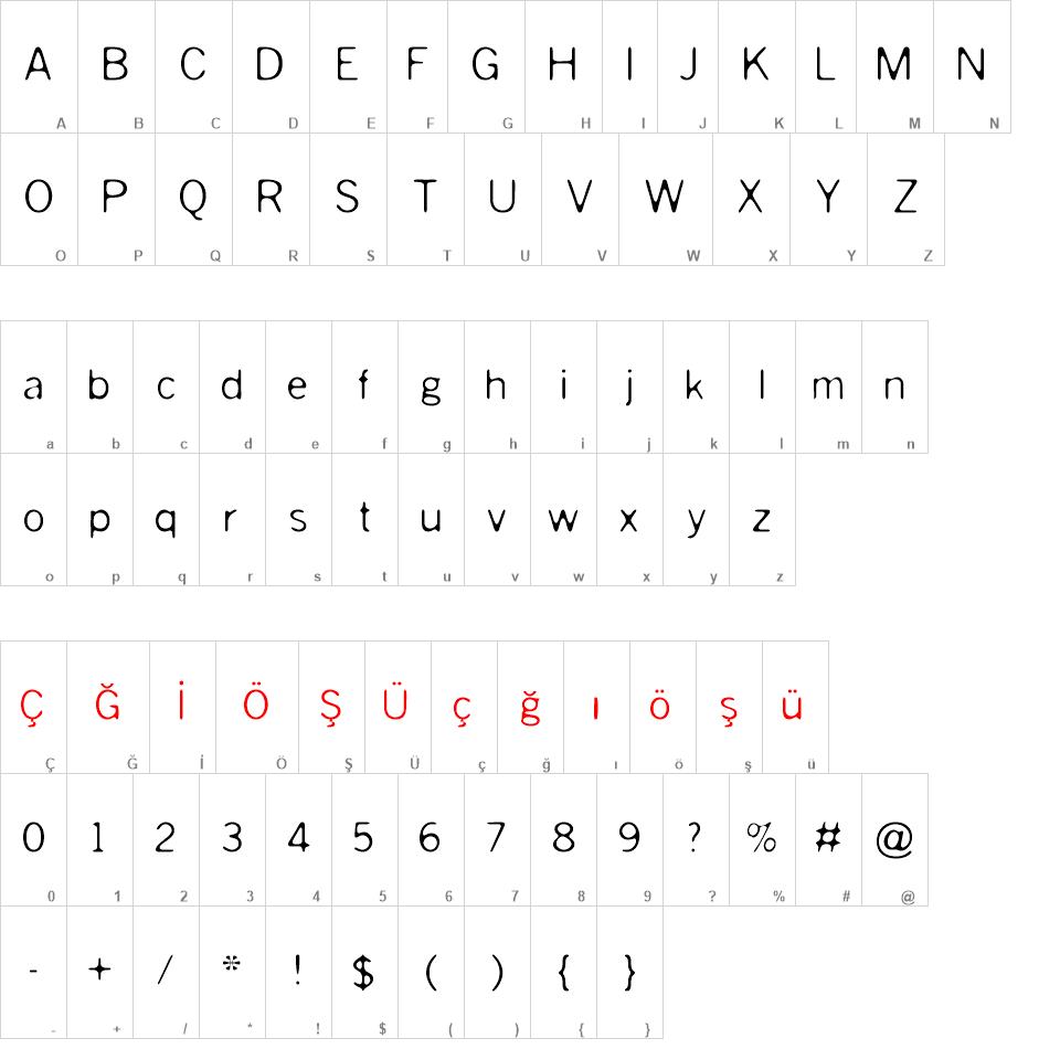 Slurry font