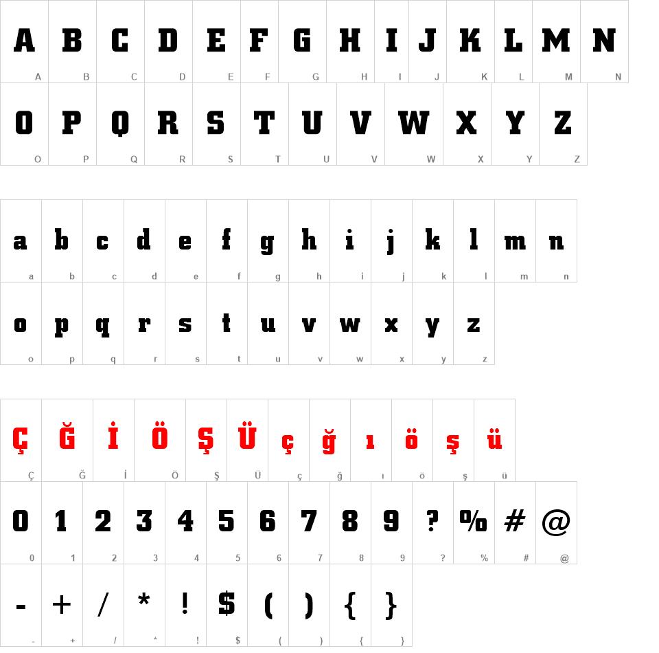 SquareSlab711 Bd BT font
