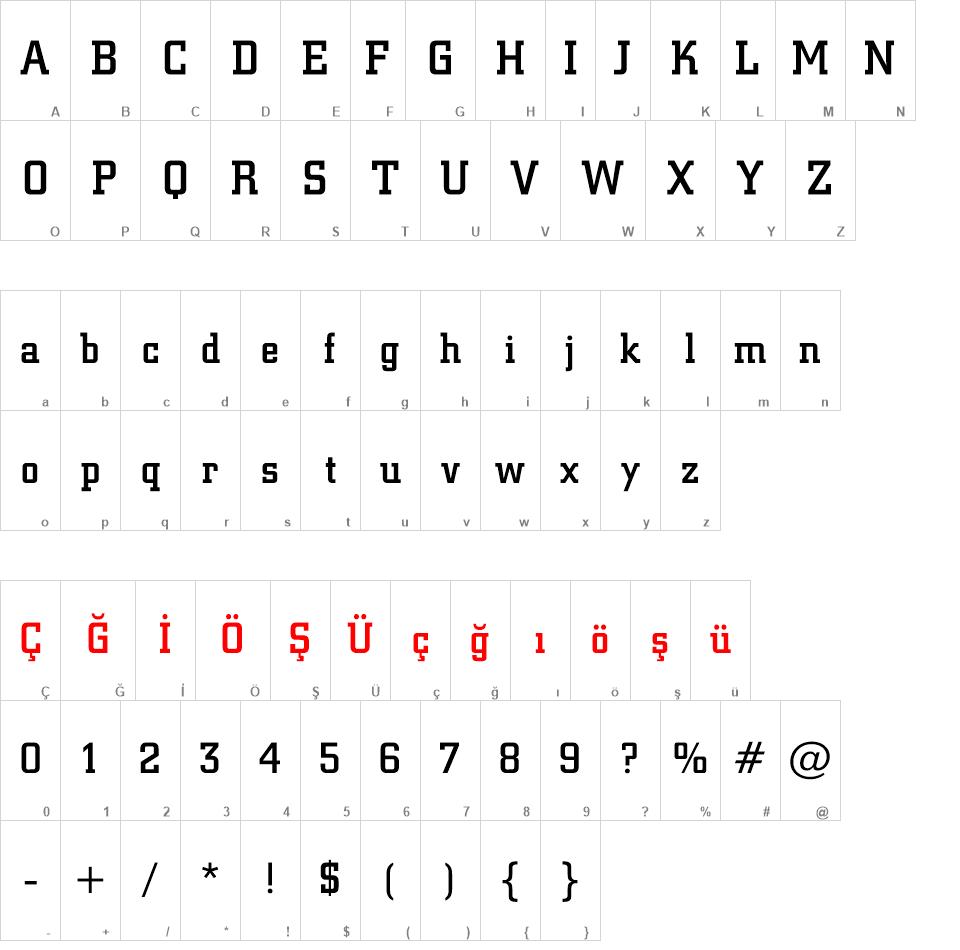 SquareSlab Med font