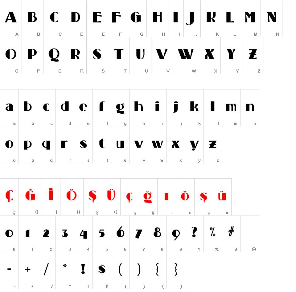 StandingRoomOnly font
