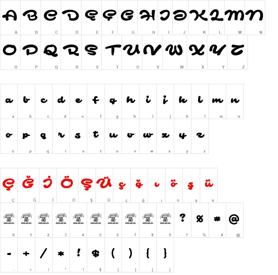 Safir Script font