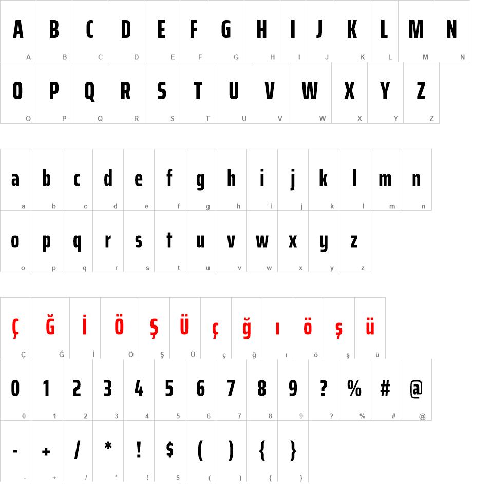 Saira ExtraCondensed font