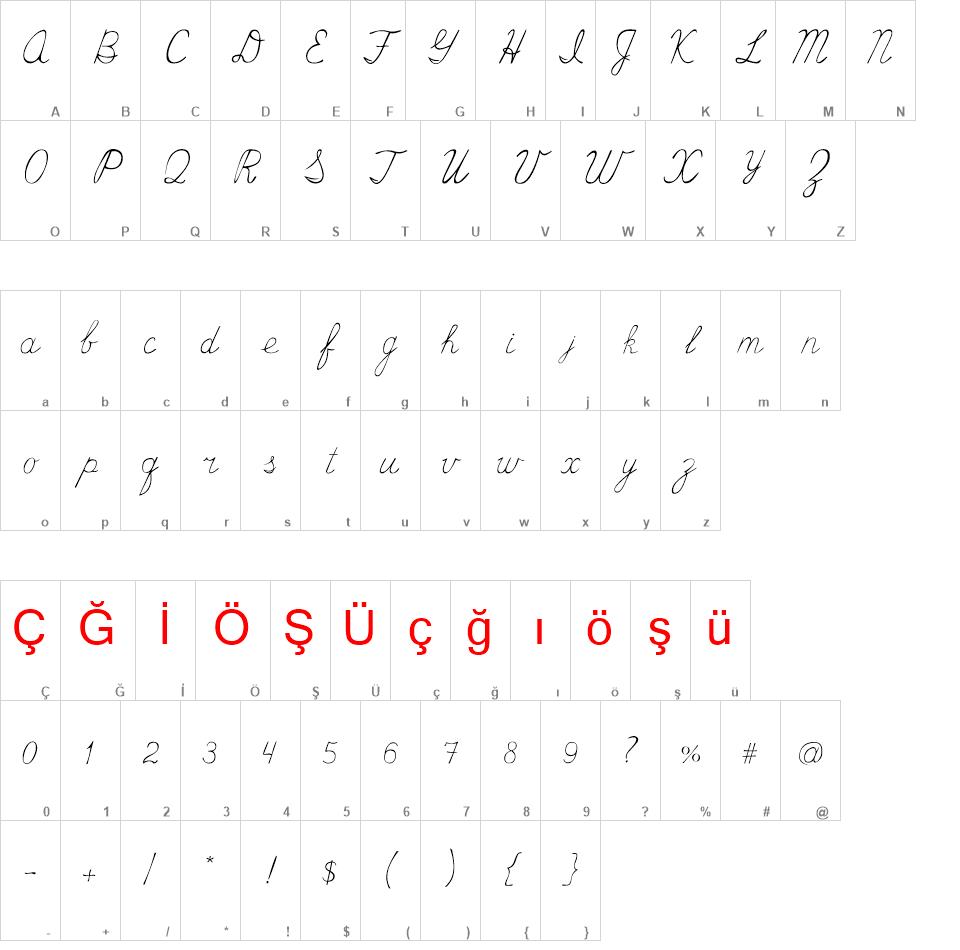 School Cursive font