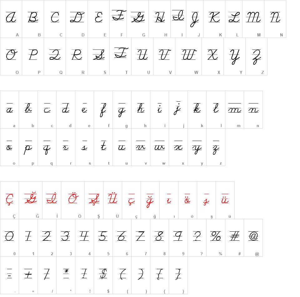SchoolScriptDashed font