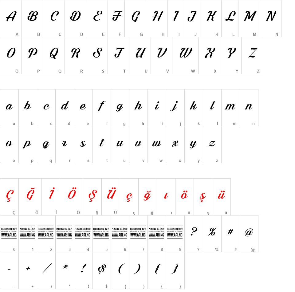 Shaded Larch font